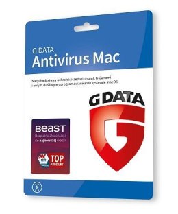 Oprogramowanie GDATA Antivirus Mac 1 stanowisko 1rok karta-klucz