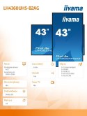 IIYAMA Monitor 43 LH4360UHS-B2A 24/7, 500cd, 4K, VA, Wifi, 6.5ms, 3xHDMI, 2xUSBR, J45, RS-232C