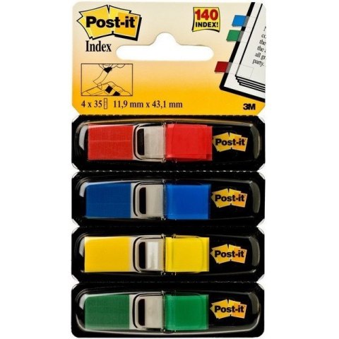 ZAKŁADKI POST-IT 12*43mm 4 KOLORY (4*35)