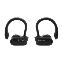 Słuchawki bezprzewodowe SAVIO TWS-03 (bluetooth; bezprzewodowe, Bluetooth; z wbudowanym mikrofonem; kolor czarny