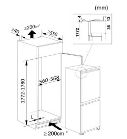 Chłodziarka do zabudowy MPM-240-FFH-01/A