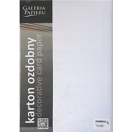 Karton ozdobny Galeria Papieru A4/220g Len biały (20)