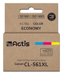 Actis KC-561 Tusz (zamiennik Canon CL-561XL; Supreme; 18 ml; błękitny, purpurowy, żółty). Drukuje więcej o 60% względem OEM.