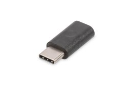 Adapter DIGITUS USB 2.0 HighSpeed Typ USB C/microUSB B M/Ż czarny