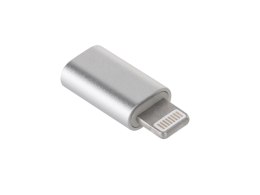 Adapter Przejściówka Micro USB - Apple Lightning M-Life biała