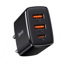 BASEUS ŁADOWARKA SIECIOWA 2XUSB, USB-C (CZARNA)