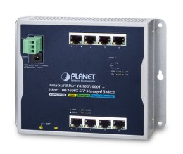 PLANET WGS-4215-8T2S łącza sieciowe Zarządzany L2 Gigabit Ethernet (10/100/1000) Czarny