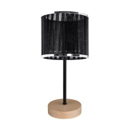 Lampa stołowa MILA 1.0 CZARNY CHROM DĄB OLEJOWANY