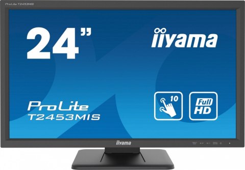 IIYAMA Monitor 24 cale T2453MIS-B1 VA,10p.dotyku,podczerwień,7H,HDMI,DP,VGA