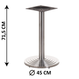 Podstawa stolika SH-2013/S, stal nierdzewna szczotkowana, obciążnik z tworzywa sztucznego, (stelaż stolika)
