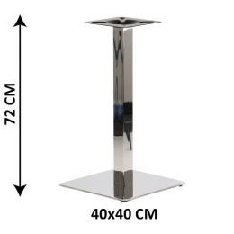 Podstawa stolika SH-3002-1/60/P , 40x40 cm, stal nierdzewna polerowana (stelaż stolika)