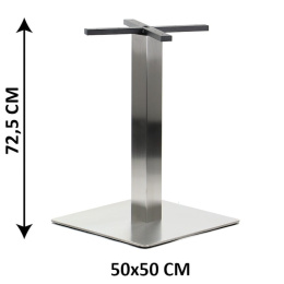 Podstawa stolika SH-3002-6/S, 50x50 cm, stal nierdzewna szczotkowana (stelaż stolika)