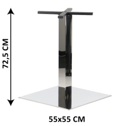 Podstawa stolika SH-3002-7/P, 55x55 cm, stal nierdzewna polerowana (stelaż stolika)