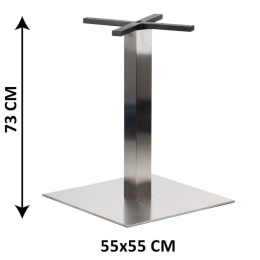 Podstawa stolika SH-3002-7/S, 55x55 cm, stal nierdzewna szczotkowana (stelaż stolika)