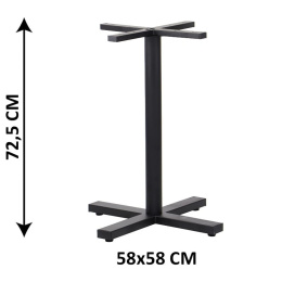 Podstawa stolika SH-3046-1/B, 58x58 cm, (stelaż stolika), kolor czarny