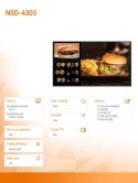 AG NEOVO Monitor 43 cale NSD-4303 VA 3xHDMI 2xUSB2.0 1xRS-232 1xRJ-45LAN 1x3,5MINIJACK GŁOŚNIK