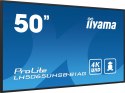 IIYAMA Monitor 50 cali LH5065UHSB-B1 AG, 24/7, VA, ANDROID 11, 4K, 800cd, iiSignage2, SDM, 2x HDMI, DP, 2x USB,2x 10W, RJ45, WiFi, 4/32