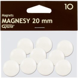 Magnesy do tablic Grand śr.20mm białe (10)