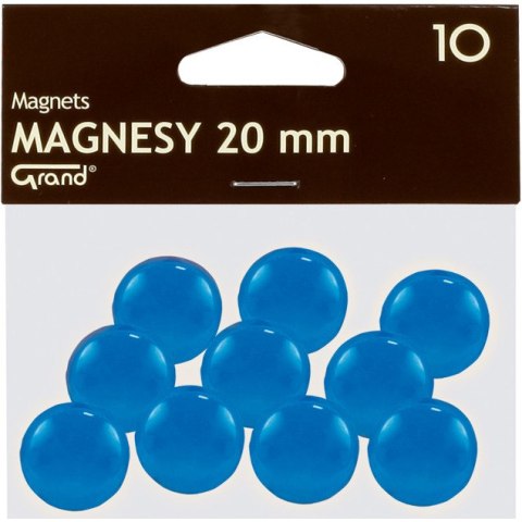 Magnesy do tablic Grand śr.20mm niebieskie (10)