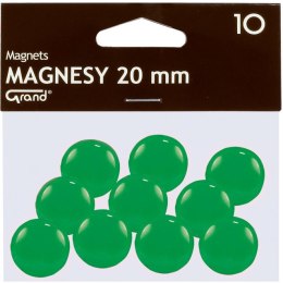 Magnesy do tablic Grand śr.20mm zielone (10)