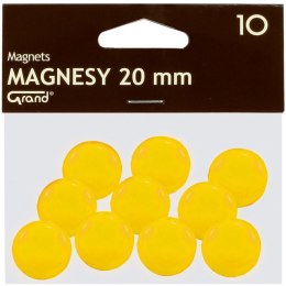 Magnesy do tablic Grand śr.20mm żółte (10)