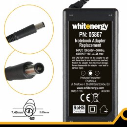 Whitenergy Zasilacz 19V | 4.74A 90W wtyk 7.4*5.0 mm + pin HP Compaq (05867)