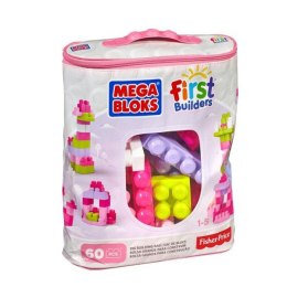 Mega Bloks Klocki 60 elementów torba różowa