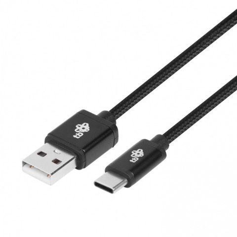 TB Kabel USB-USB C 1.5m czarny sznurek