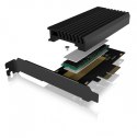 IcyBox Karta PCIe z gniazdem M.2 M-Key dla jednego dysku SSD M.2 NVMe IB-PCI214M2-HSL