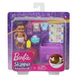 Mattel Lalka Barbie Skipper dziecko akcesoria Zmiana pieluszki