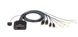 ATEN Przełącznik 2 portowy USB DP Cable KVM Switch CS22DP