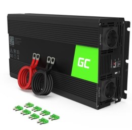 Green Cell Przetwornica 24V/230V 1500W/3000W Czysty sinus