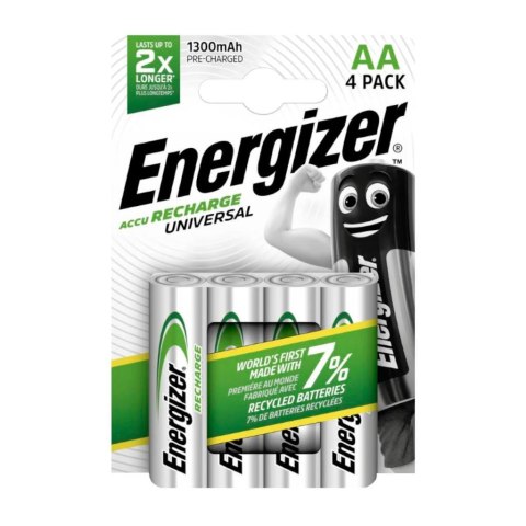 Akumulatorki Energizer R6/AA Ni-MH 1300mAh Universal - 4 sztuki (blister)