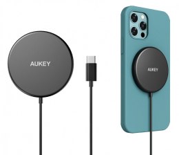 AUKEY LC-A1 Black ładowarka bezprzewodowa MagSafe Qi 15W USB C