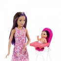 Mattel Lalka Barbie Skipper Klub Opiekunek Krzesełko Mini Urodziny GRP40