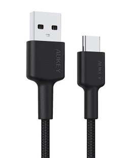 AUKEY CB-CA03 OEM nylonowy kabel Quick Charge USB C-USB A | FCP | AFC | 0.3m | 3A | 60W PD | 20V