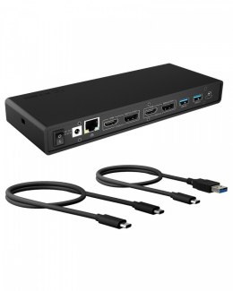 IcyBox Stacja dokująca IB-DK2245AC 13w1, 2xDP,2xHDI,USB, LAN, USB-C, PD do 60W