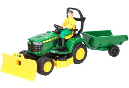 BRUDER Pojazd Traktorek John Deere z kosiarką i figurką