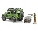 BRUDER Pojazd Land Rover Defender z figurką leśnika i psem