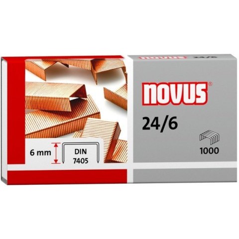 ZSZYWKI NOVUS 24/6 MIEDZIOWANE (1000)