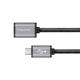 Kabel USB - micro USB gniazdo-wtyk 0,2 m Kruger&Matz