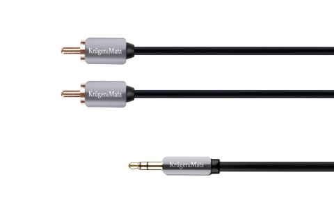 Kabel wtyk jack 3.5 - 2RCA stereo 1.8m Kruger&Matz