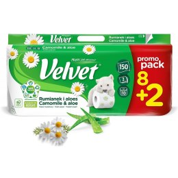 Papier toaletowy Velvet Rumianek i aloes 8 rolek