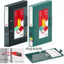 Segregator Moxom NewBinder A4/50mm transparentny czarny