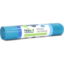 Worki na śmieci Nexxt 120L LDPE z taśmą niebieskie