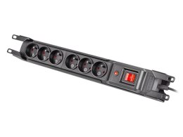 Armac Listwa przeciwprzepięciowa rack 19cali M6 3m 6x230V czarna M6/30/R/CZ