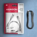 AXAGON BUCM32-CF05AB Kabel przedłużacz Gen2 USB-C - USB-C 0.5m, 5A, 20Gbps, PD 240W, oplot, czarny