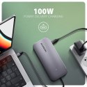 AXAGON HMC-6GM2 Wieloportovy hub USB 6in1, 10Gbps, USB-A, USB-C, HDMI 4K/60Hz, M.2 NVMe/SATA, SD/microSD, PD 100W, 20cm USB-C kabel