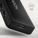 AXAGON HUE-C1C 4-portowy hub USB 5Gbps Travel, USB-C power IN, kabel Type-C 19cm, USB-C dodatkowe zasilanie