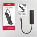 AXAGON HUE-C1C 4-portowy hub USB 5Gbps Travel, USB-C power IN, kabel Type-C 19cm, USB-C dodatkowe zasilanie